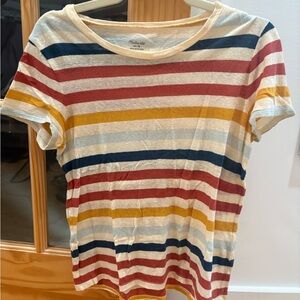 Madewell Multi-Colored Striped Short Sleeve Tee